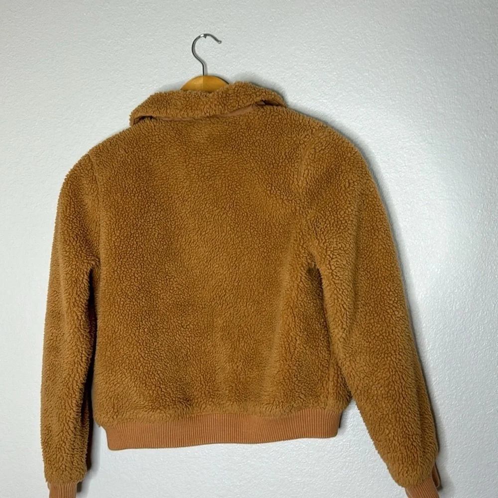 GAP Kids Large Camel Color Sherpa Style Zip Up Jacket
